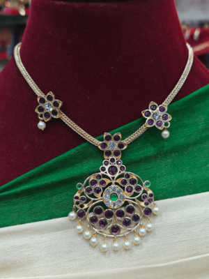 Real kemp poo padhakkam necklace
