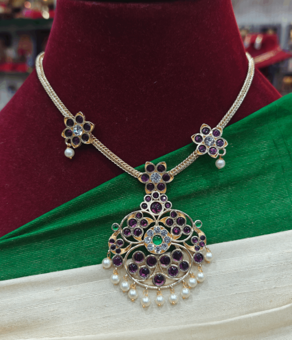 Real kemp poo padhakkam necklace