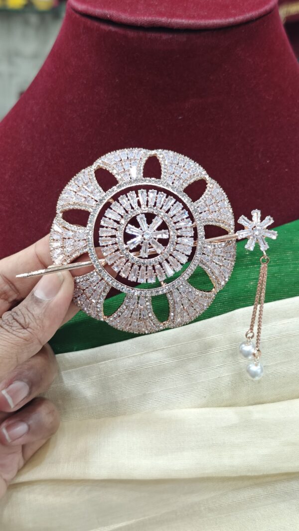 Rose gold square design hair bun(mini)