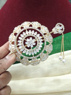 gold rain drop hair bun(mini)