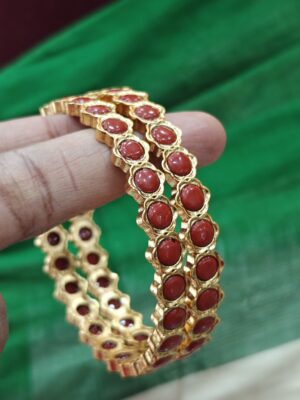Coral flower bangles