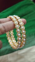 Pearl flower bangles