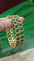 Green flower bangles
