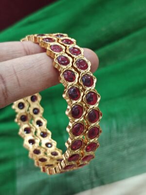 Ruby  flower bangles