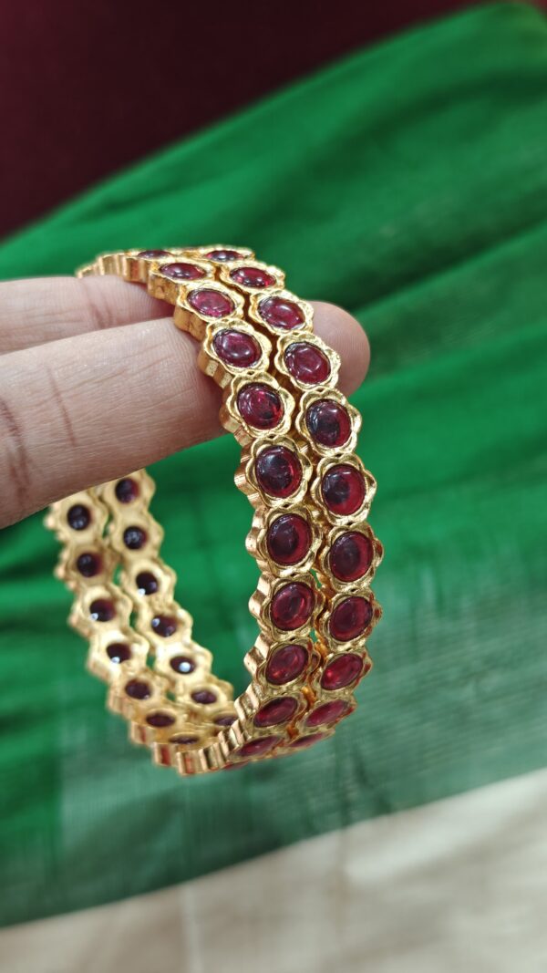Ruby  flower bangles