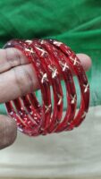 Jelly cross cut bangles 6mm(red)