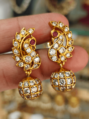 Pine apple peacock jhumka