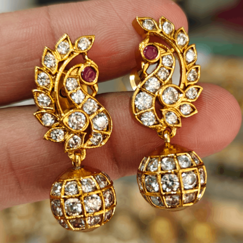 Pine apple peacock jhumka