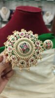 Gunguru kundan jadau hair bun design 2