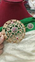 Elephant kundan jadau hair bun