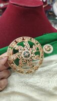 Peacock jadau hair bun