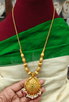 Mala with the pendant(mehroon beads)