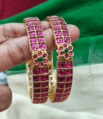 Jadau screw bangles(ruby)