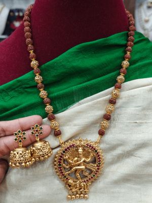 Natraja pendant set with the rudraksh mala
