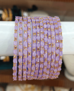Leaf design glass bangles(purple)