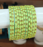 Leaf design glass bangles(pistha)