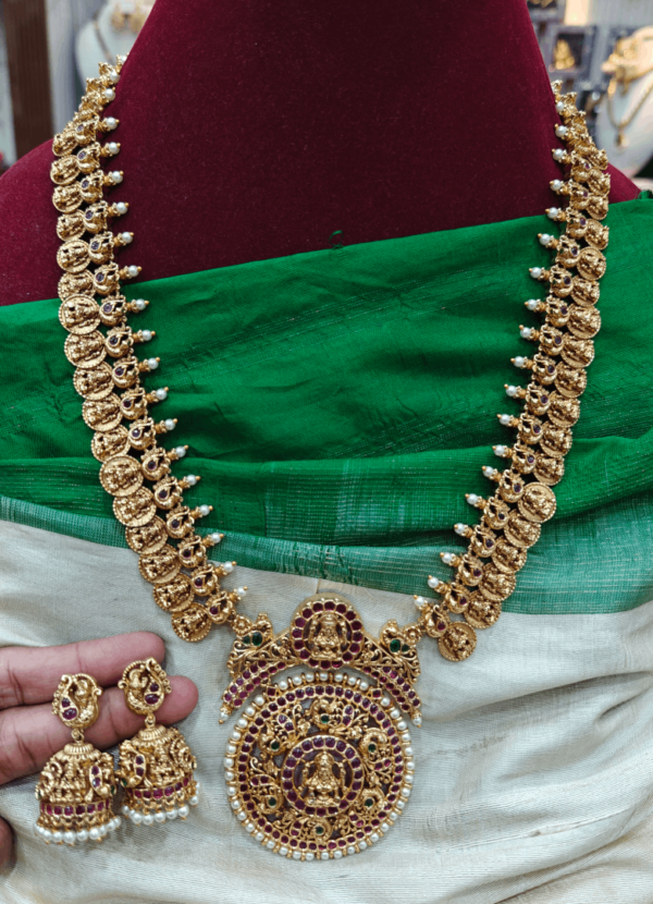 Peacock arch kasu lakshmi haaram