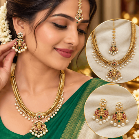Elegant Indian Bridal Jewellery Portrait (1)