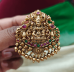 Antique peacock lakshmi hair accessory