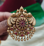 Double peacock antiqe hair accessory