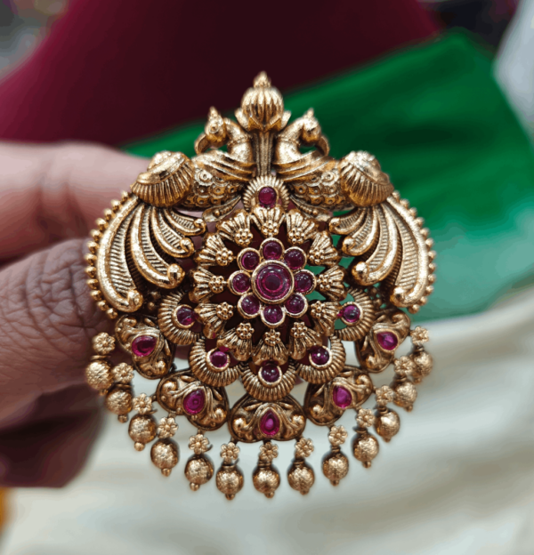 Double peacock antiqe hair accessory