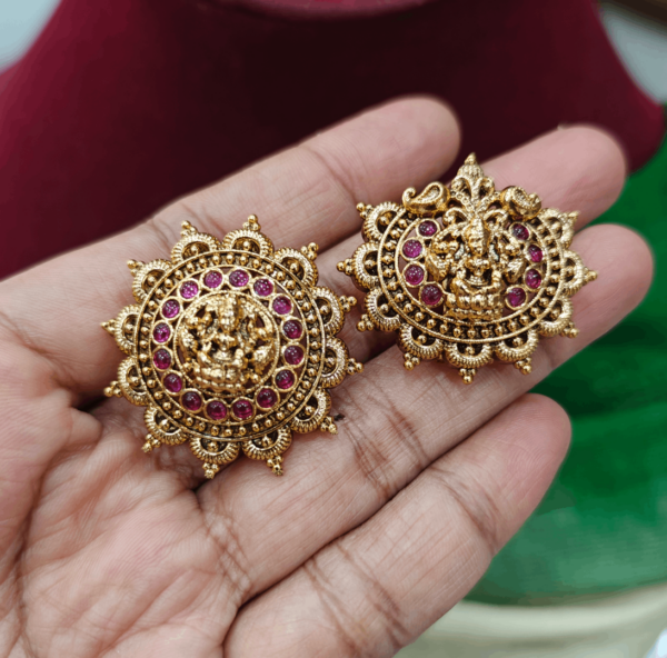 Antique lakshmi design sun,moon hair accessory