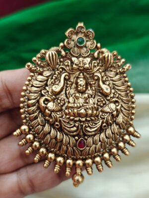 Antique gajalakshmi hair accessory