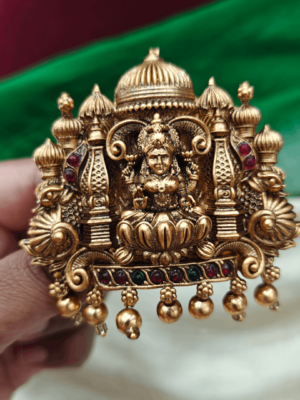 Antique lakshmi hair accessory