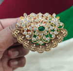 Lakshmi kasu kundan pendant
