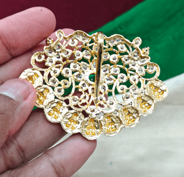 Lakshmi kasu kundan pendant