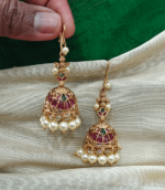 Hook drop pearl jhumka