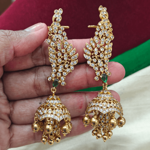 Umbrella earcuff jhumka