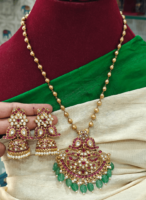 Double mango pendant set(ruby,white)