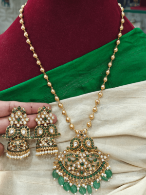 Double mango pendant set(green, white)