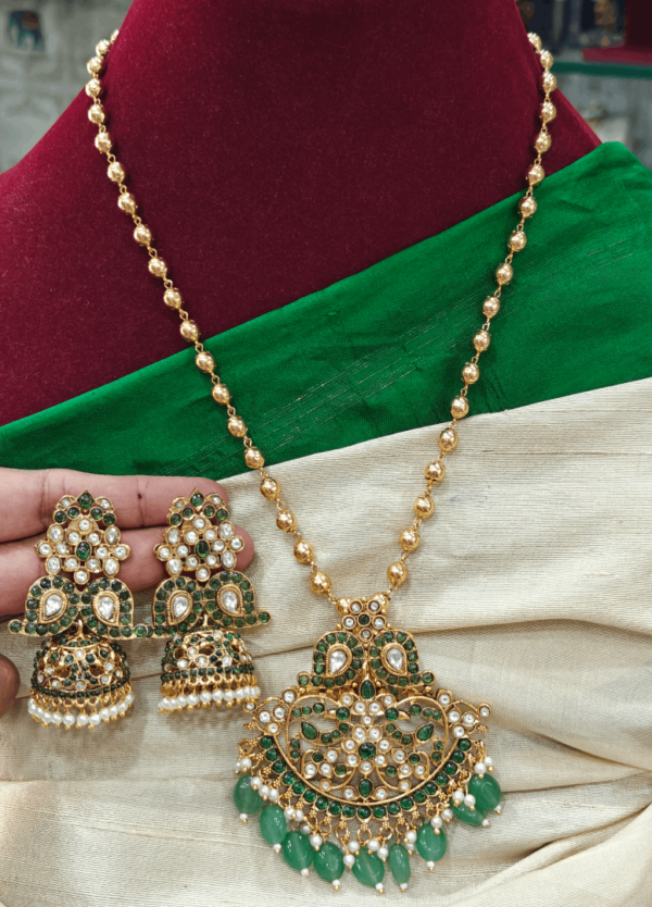 Double mango pendant set(green, white)