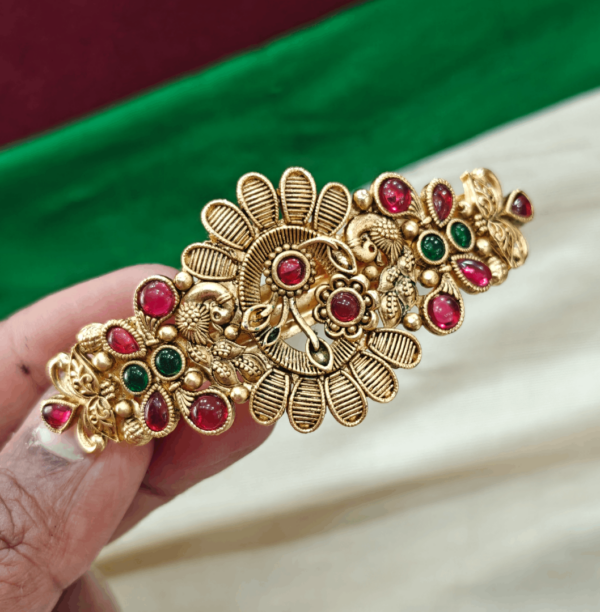 Antique design peacock hair clip