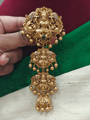 Trilakshmi with jhumka hair accessory