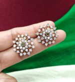 Green dot twinkle stud