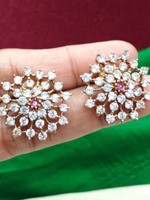 Ruby dot twinkle stud