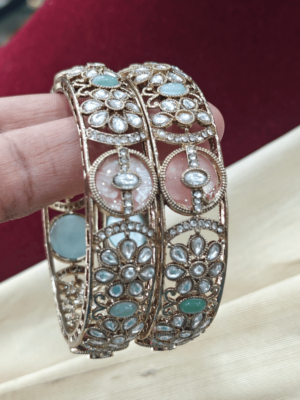 Kundan kada bangles