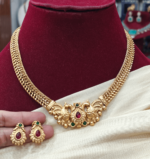 Double peacock screw necklace