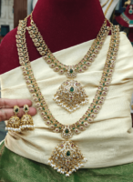 Peacock mango kundan bridal set