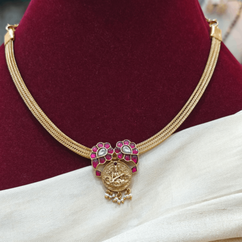 Lakshmi choker with jadau mango