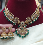 3 in 1 Bead necklace with jhumka