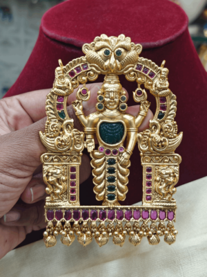 Narayana carved stone pendant