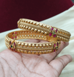 Antique jadau lock type bangles