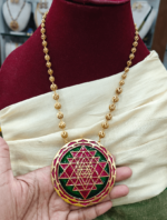 Sri chakra pendant with chain