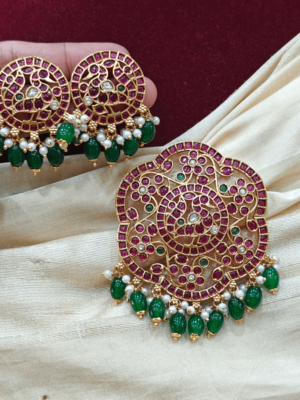 Rakkodi pendant set (Green beads)