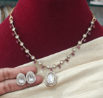 Taara kundan necklace(ruby)