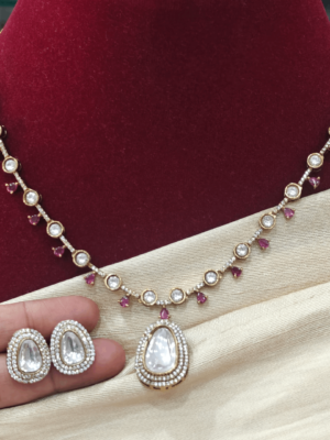 Taara kundan necklace(ruby)